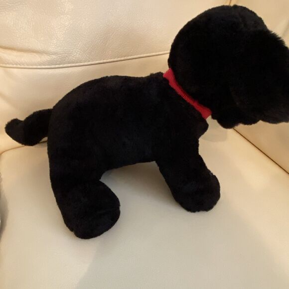 RARE Build A Bear Black Lab Puppy 25th Celebration Red Collar NEW Soft PLUSH - Picture 7 of 14